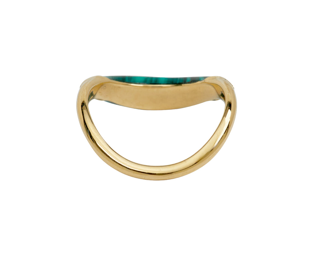 L'Atelier Nawbar Malachite Stackable Boa Ring - back