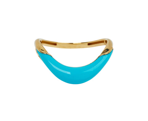 L'Atelier Nawbar Turquoise Stackable Boa Ring