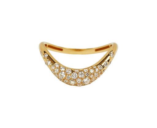 Boa Full Diamond Stackable Gold Ring - TWISTonline 