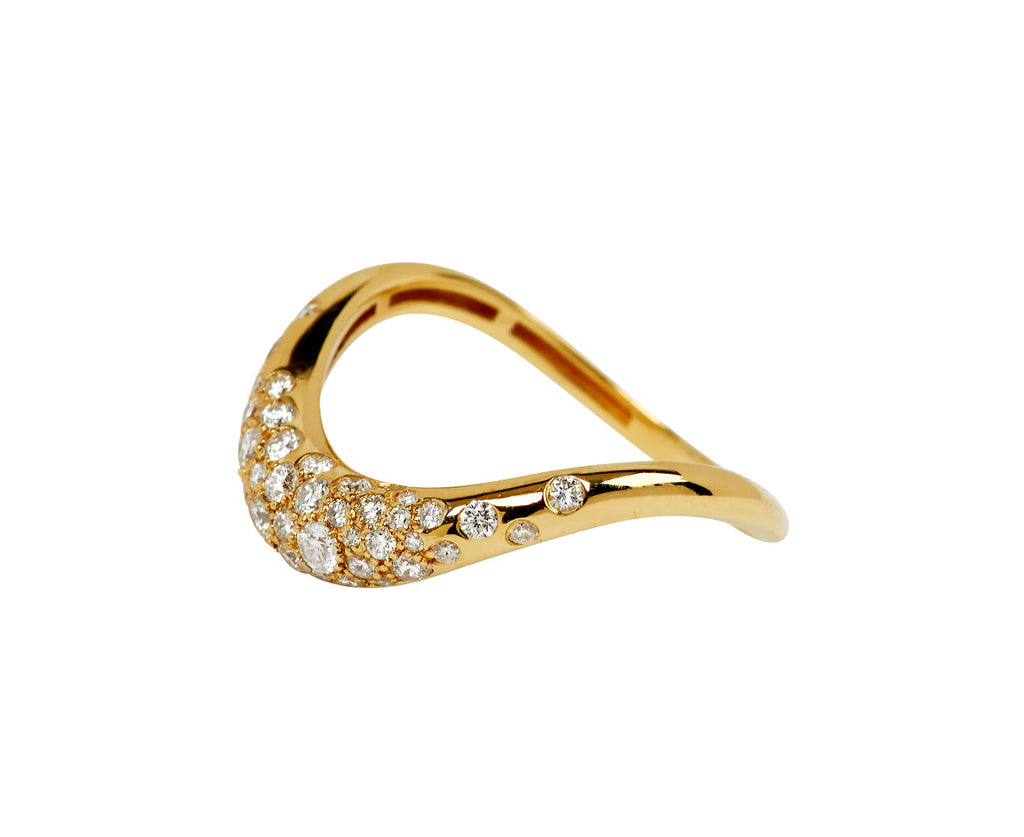 Boa Full Diamond Stackable Gold Ring - TWISTonline 