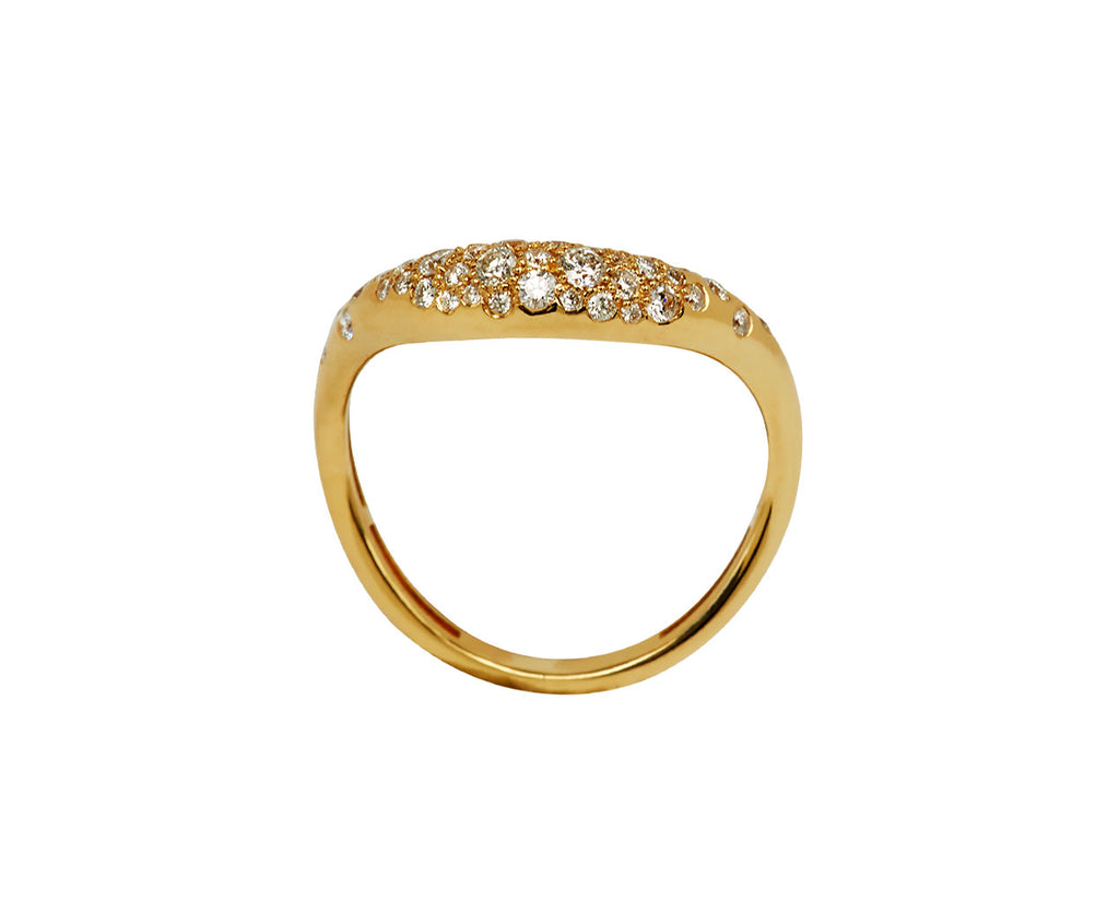 Boa Full Diamond Stackable Gold Ring - TWISTonline 