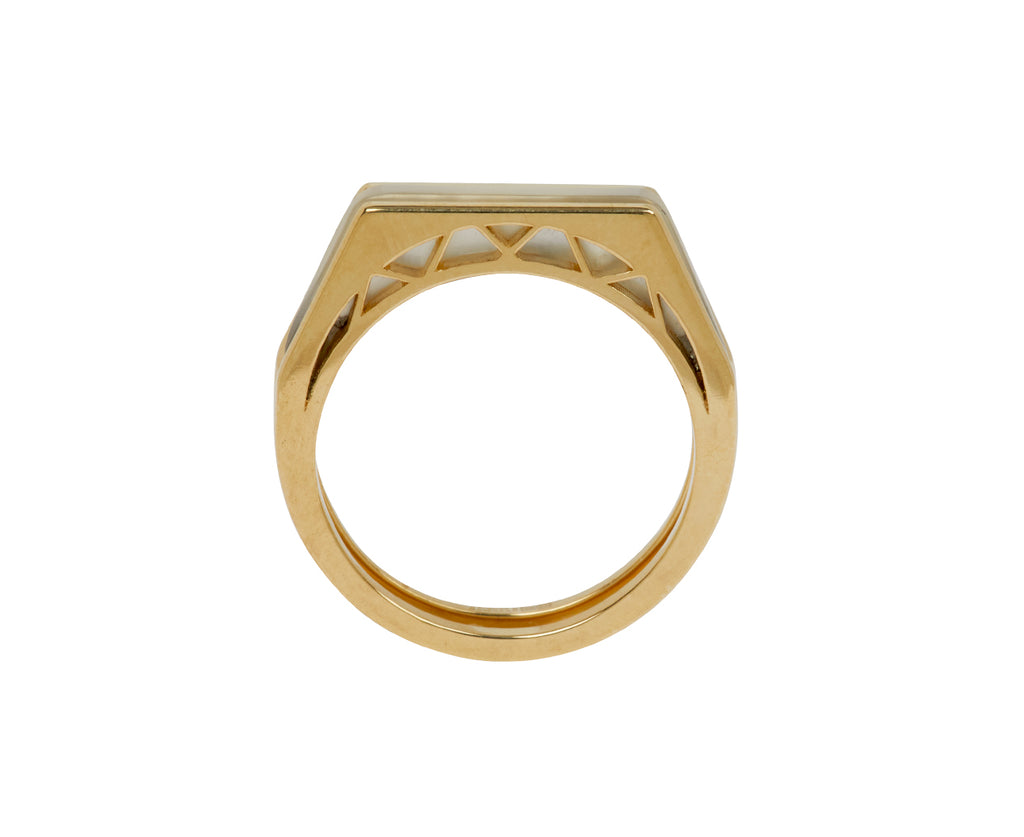 L'Atelier Nawbar Tania Stone Ring - top down