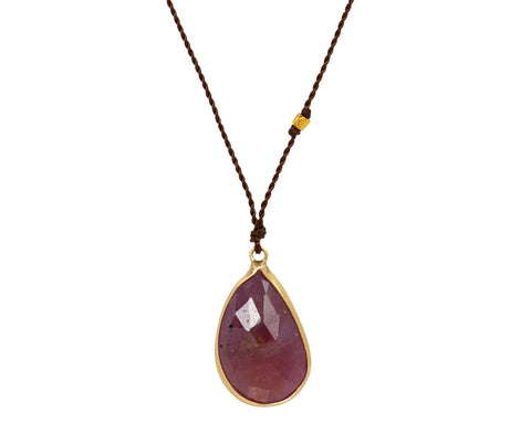 Margaret Solow Pink Sapphire Pendant Necklace