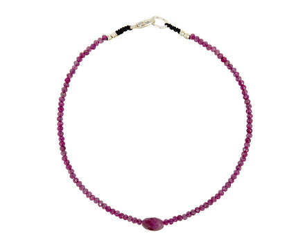 Margaret Solow Double Ruby Beaded Bracelet 