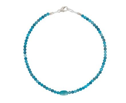 Margaret Solow Chrysocolla and Apatite Beaded Bracelet
