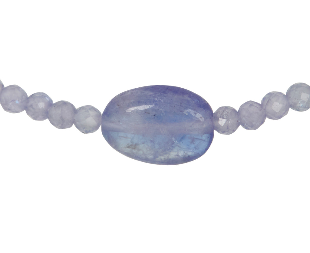 Margaret Solow Double Tanzanite Beaded Bracelet - closeup