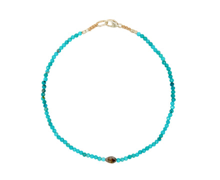 Margaret Solow Turquoise and Diamond Beaded Bracelet