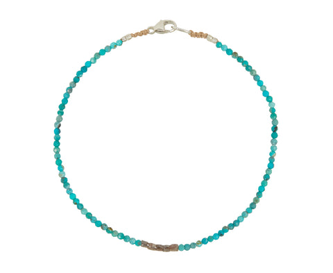 Margaret Solow Turquoise and Diamond Beaded Bracelet