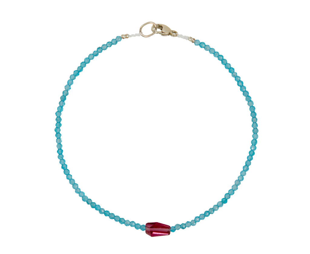 Margaret Solow Apatite and Tourmaline Beaded Bracelet