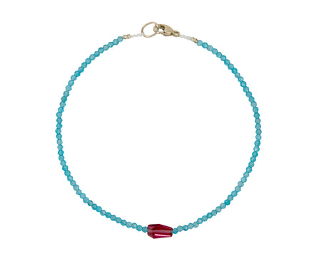 Margaret Solow Apatite and Tourmaline Beaded Bracelet