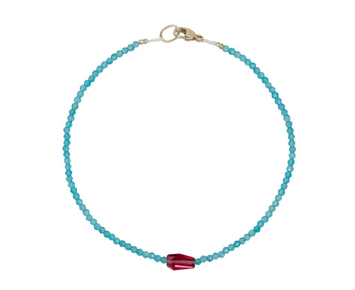 Margaret Solow Apatite and Tourmaline Beaded Bracelet