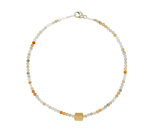 Opal and Imperial Topaz Beaded Bracelet