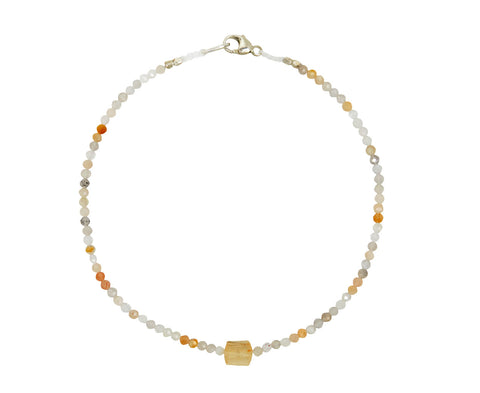 Opal and Imperial Topaz Beaded Bracelet