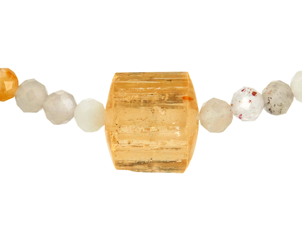 Opal and Imperial Topaz Beaded Bracelet