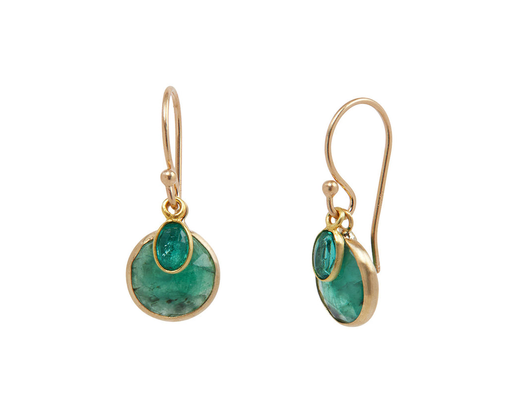 Margaret Solow Emerald Earrings - Side View