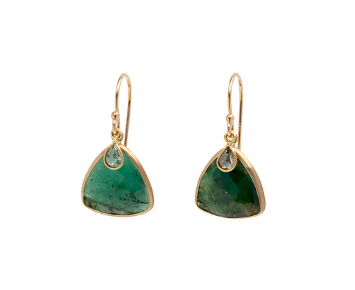 Margaret Solow Emerald and Diamond Earrings