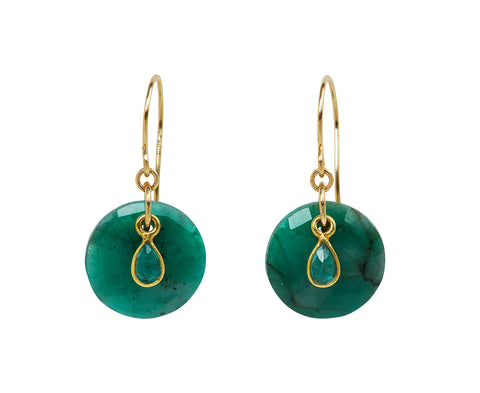Margaret Solow Double Emerald Earrings