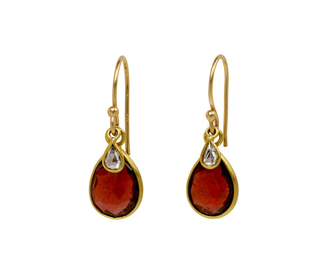 Margaret Solow Garnet and Diamond Earrings