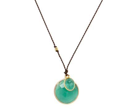 Margaret Solow Double Emerald Pendant Necklace