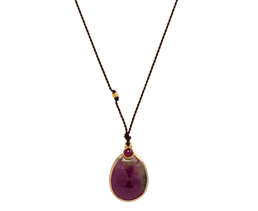 Margaret Solow Ruby and Ruby Pendant Necklace
