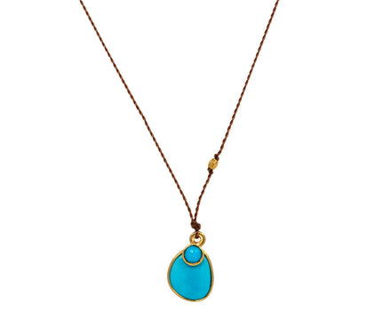 Margaret Solow Double Turquoise Pendant Necklace
