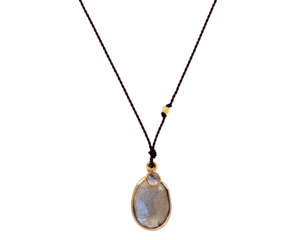 Margaret Solow Labradorite and Moonstone Pendant Necklace