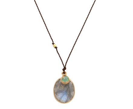 Margaret Solow Labradorite and Opal Pendant Necklace
