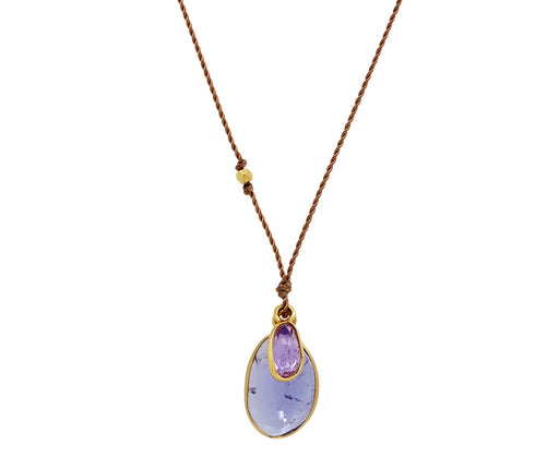 Margaret Solow Tanzanite and Sapphire Pendant Necklace