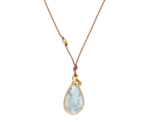 Margaret Solow Aquamarine and Diamond Pendant Necklace