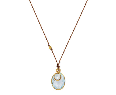 Margaret Solow Blue Topaz and Sapphire Necklace