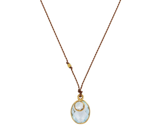 Margaret Solow Blue Topaz and Sapphire Necklace