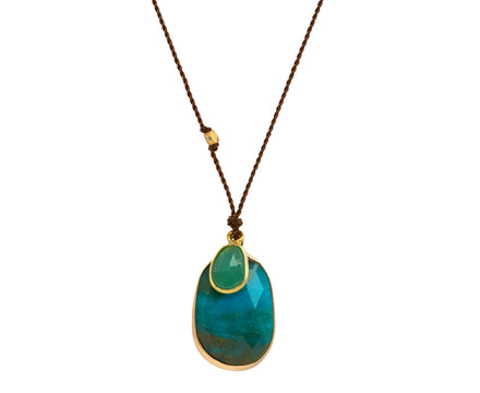 Margaret Solow Peruvian Opal and Chrysoprase Pendant Necklace