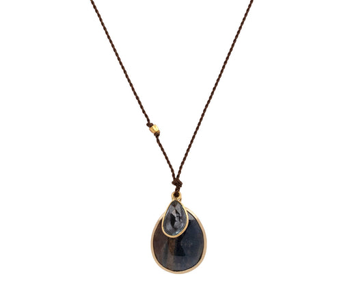Margaret Solow Sapphire and Fancy Sapphire Pendant Necklace