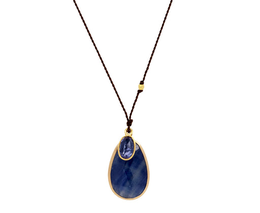Margaret Solow Blue Sapphire and Tanzanite Pendant Necklace