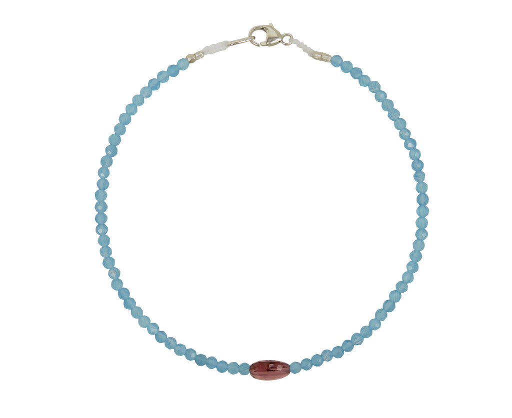 Margaret Solow Chalcedony and Tourmaline Beaded Bracelet
