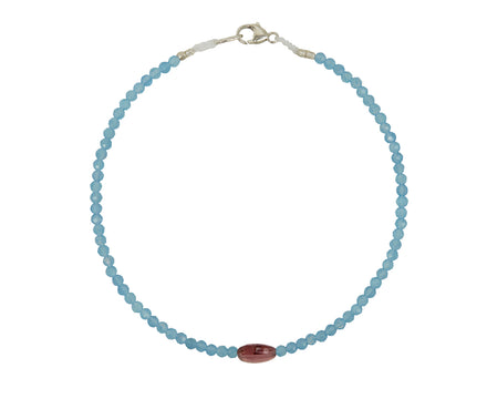 Margaret Solow Chalcedony and Tourmaline Beaded Bracelet