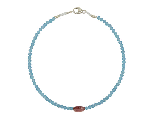 Margaret Solow Chalcedony and Tourmaline Beaded Bracelet