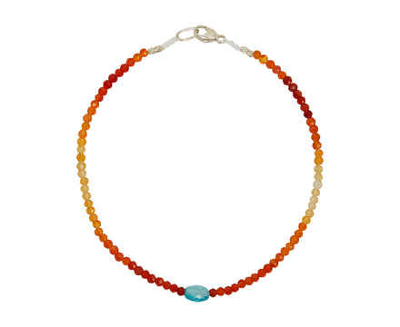 Margaret Solow Fire Opal and Apatite Beaded Bracelet