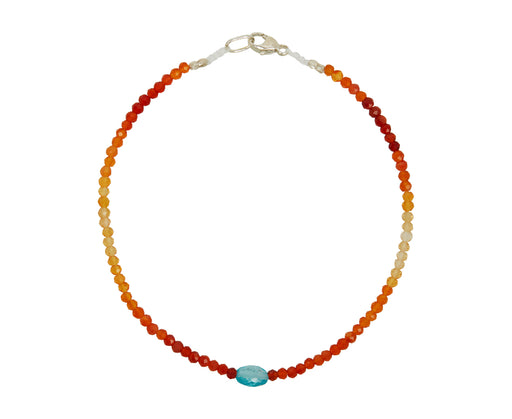 Margaret Solow Fire Opal and Apatite Beaded Bracelet