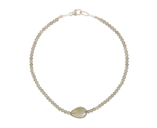 Margaret Solow Grey Moonstone and Tourmaline Beaded Bracelet