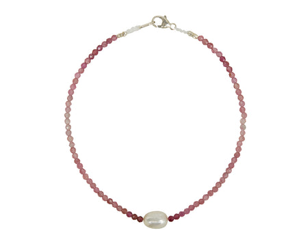 Margaret Solow Tourmaline and Pearl Beaded Bracelet