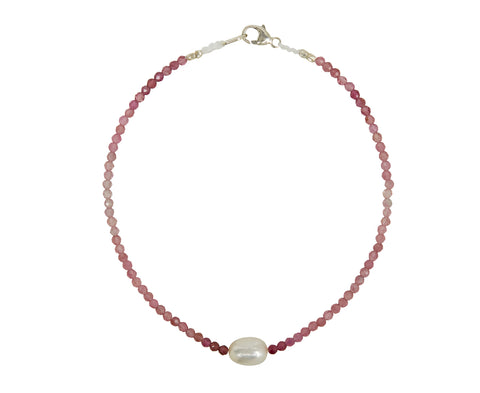 Margaret Solow Tourmaline and Pearl Beaded Bracelet