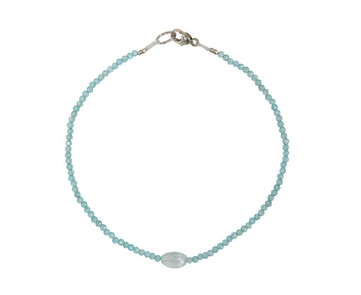 Margaret Solow Light Apatite and Aquamarine Beaded Bracelet