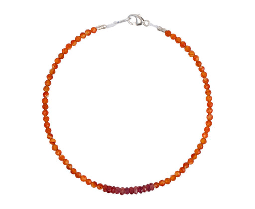 Margaret Solow Carnelian and Garnet Beaded Bracelet