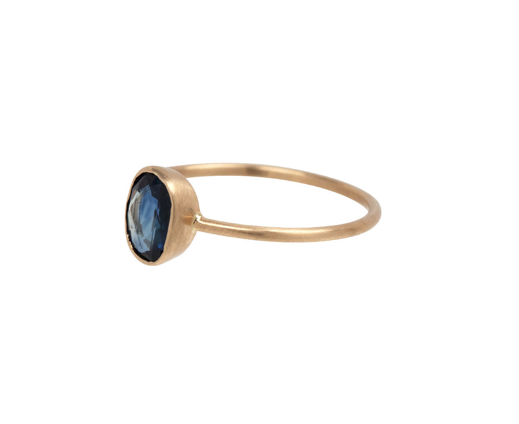 Margaret Solow Blue Sapphire Ring - Angled View