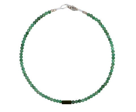 Margaret Solow Emerald and Tourmaline Beaded Bracelet