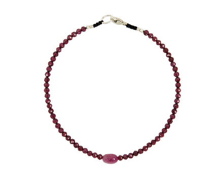 Margaret Solow Garnet and Ruby Beaded Bracelet