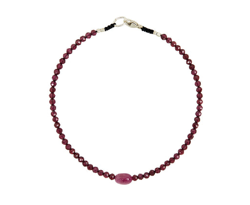Margaret Solow Garnet and Ruby Beaded Bracelet