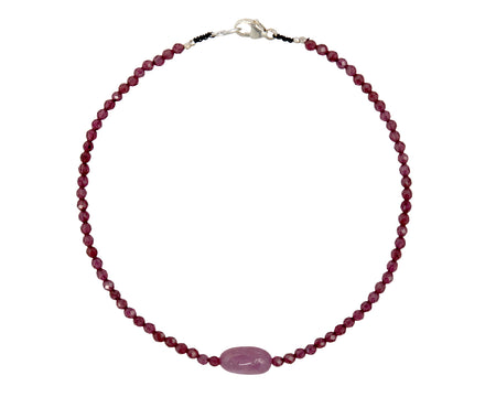 Margaret Solow Garnet and Ruby Beaded Bracelet