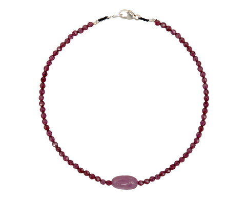 Margaret Solow Garnet and Ruby Beaded Bracelet